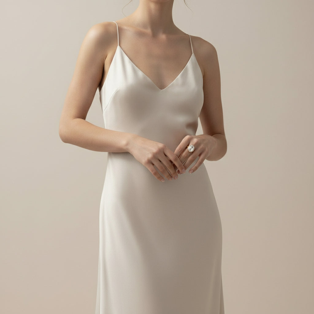 Eylia Joy Vandtæt CZ Statement-Ring i 18K Guld