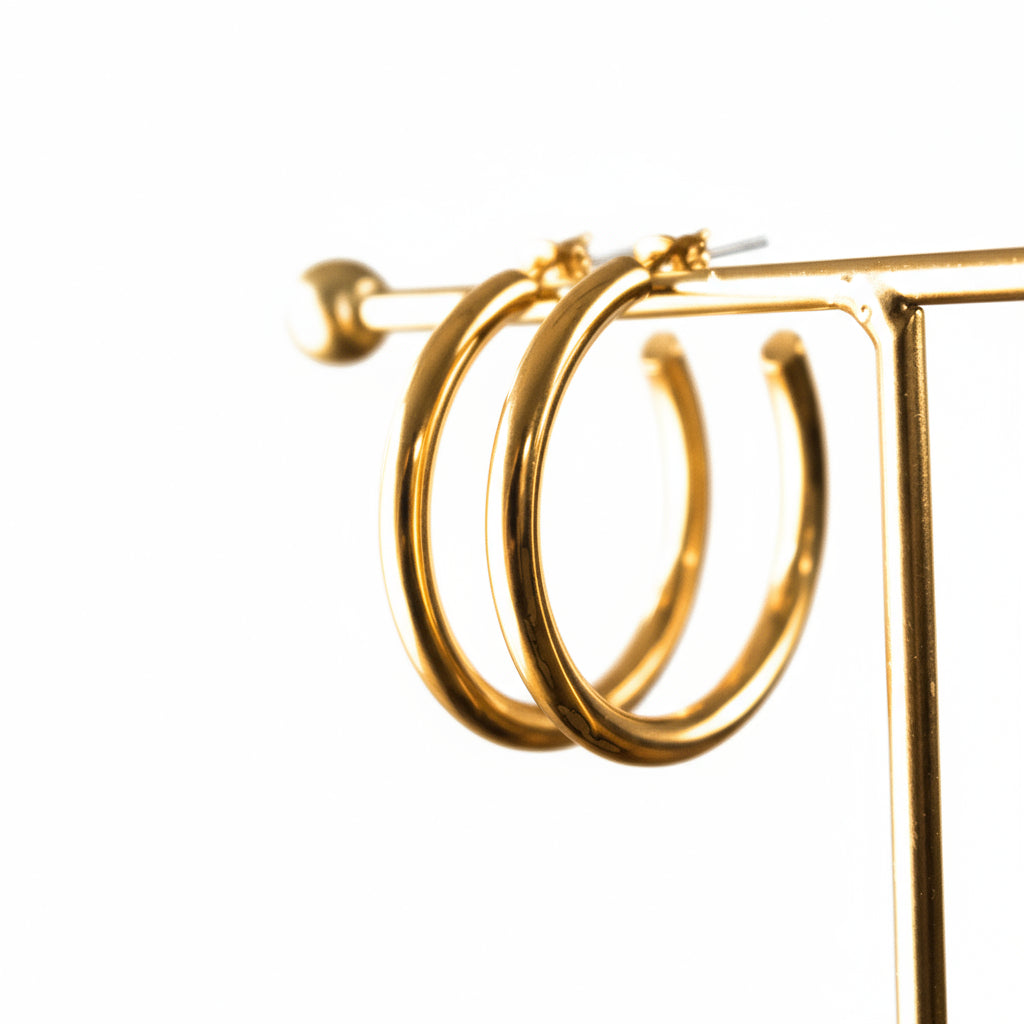 Eylia Passion 40mm Chunky Hoop-øreringe i 18K forgyldt guld