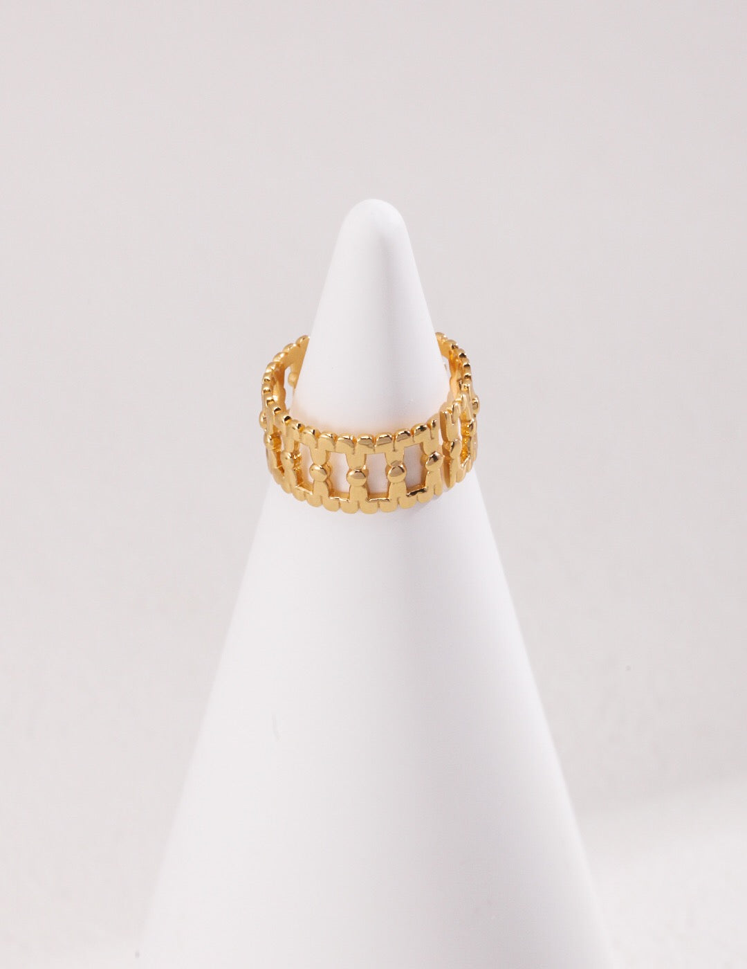 Eylia Håndlavet Justerbar Ring i Sterling Sølv med 18K Guld